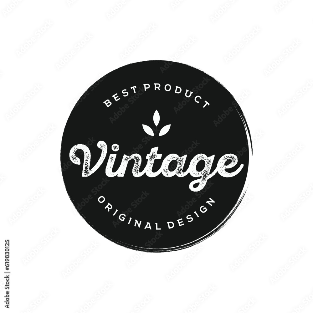 Logo design typography vintage retro badge for business , clothing , barber , restaurant and bar.