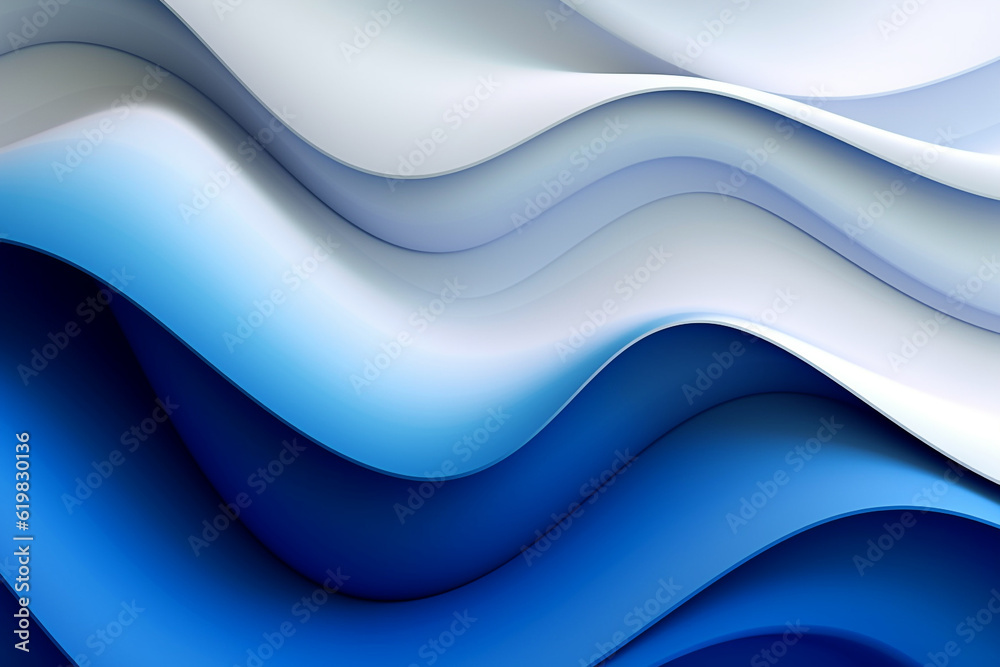 Fototapeta premium Abstract blue and white illustration background
