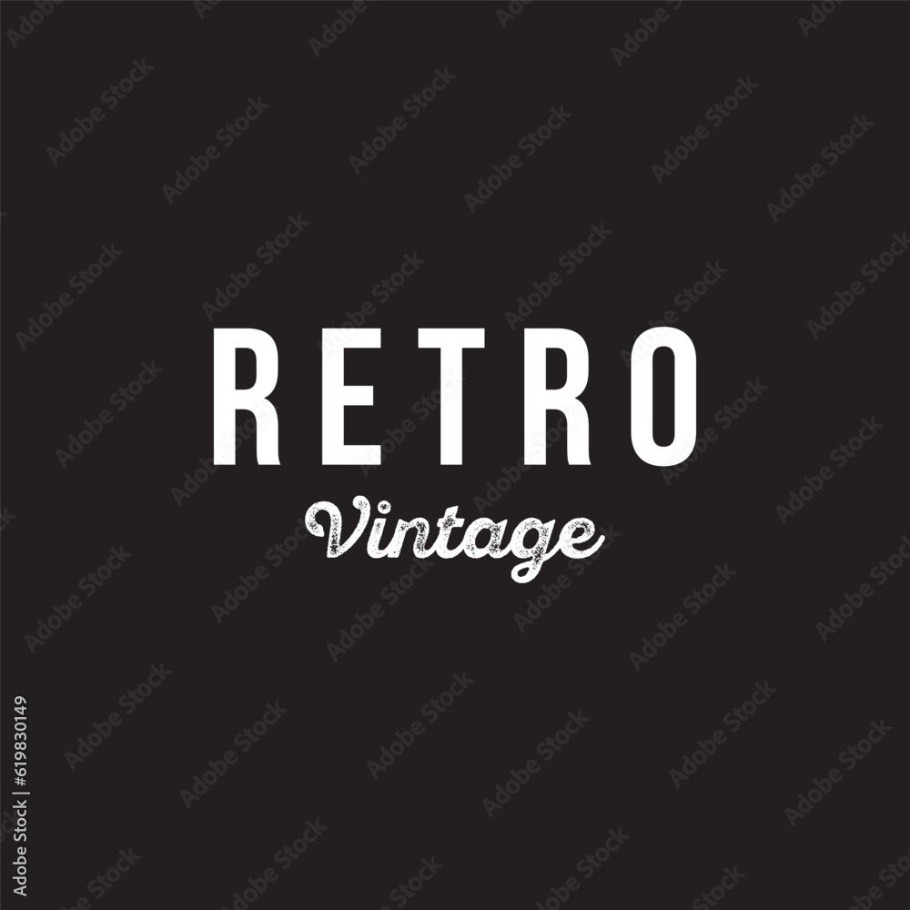 Logo design typography vintage retro badge for business , clothing , barber , restaurant and bar.
