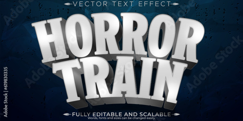 Horror train text effect, editable horror and rage text style