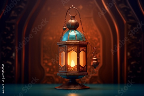 arabic lantern of ramadan celebration background illustration © MUS_GRAPHIC