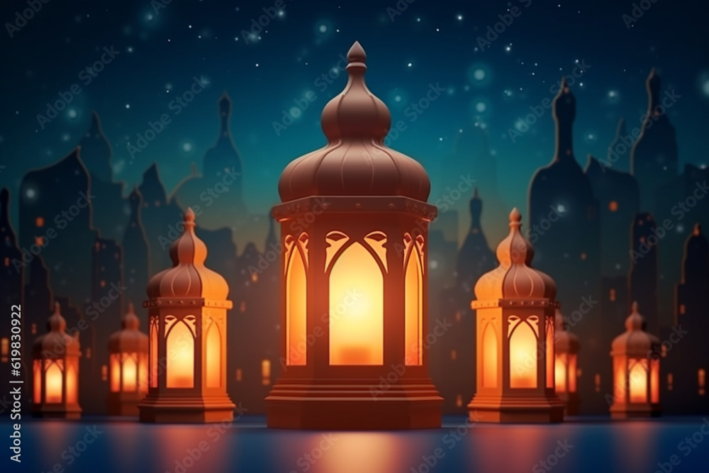arabic lantern of ramadan celebration background illustration arabic lantern of ramadan celebration background illustration