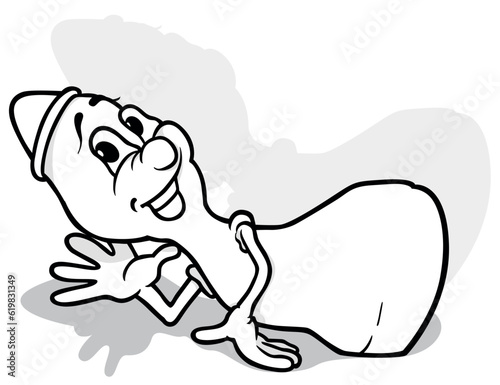 Drawing of a Lying Game Fig...