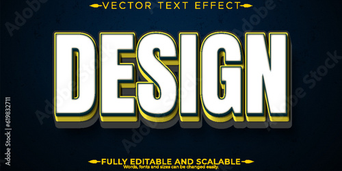 Creative text effect, editable modern and business text style