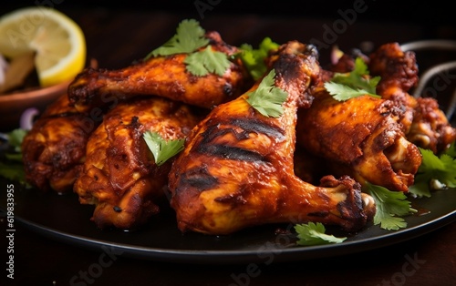 Indian Grilled Chicken. Generative AI