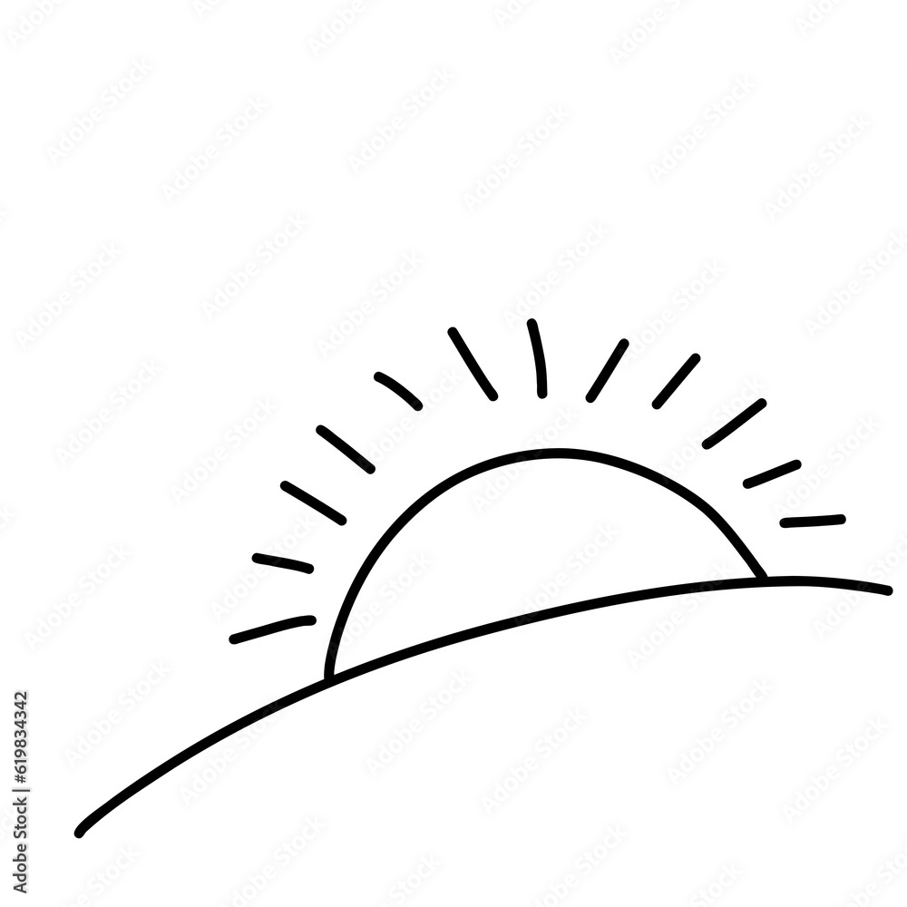 morning sun icon Transparent background,sunshine concept on isolated ...
