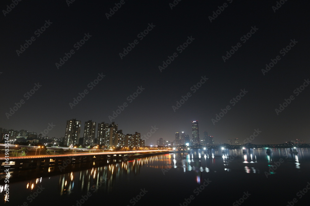 night view of the city seoul