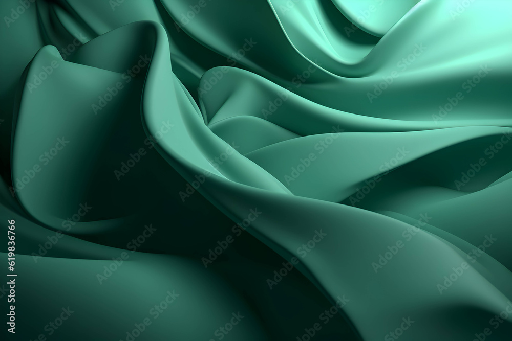 Obraz premium green silk background made by midjeorney