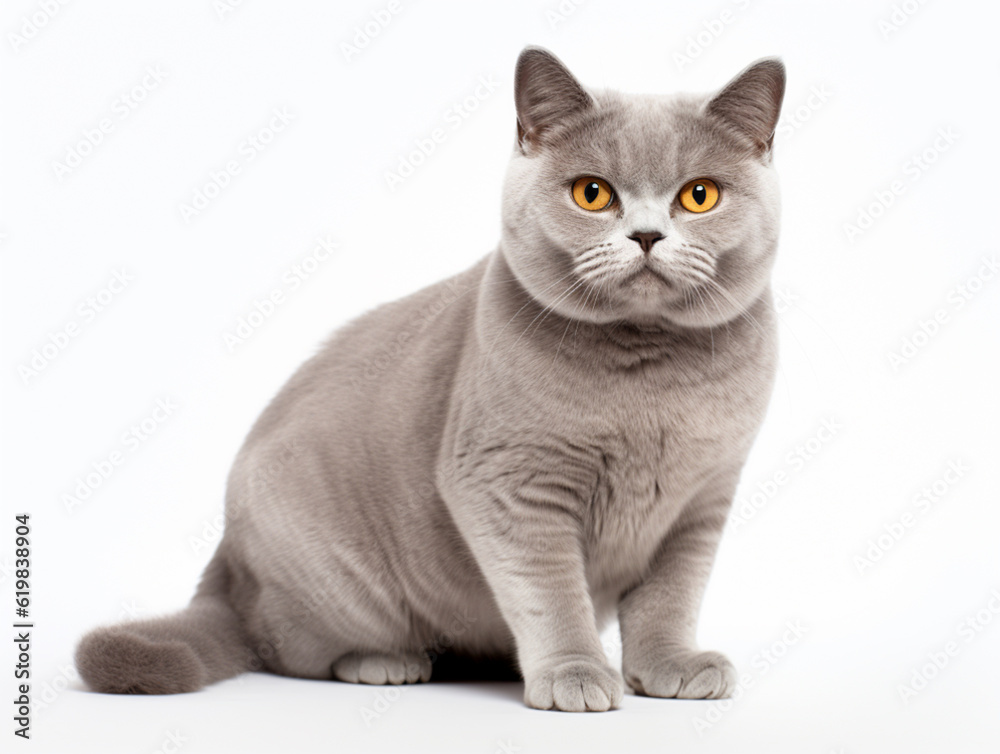A Portrait of A British Shorthair Cat