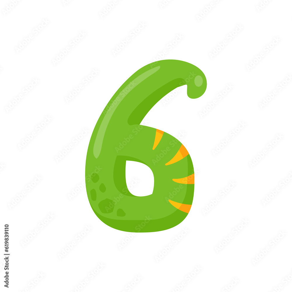 Naklejka premium Dinosaur Alphabet and Numbers Illustration for nursery boys birthday party