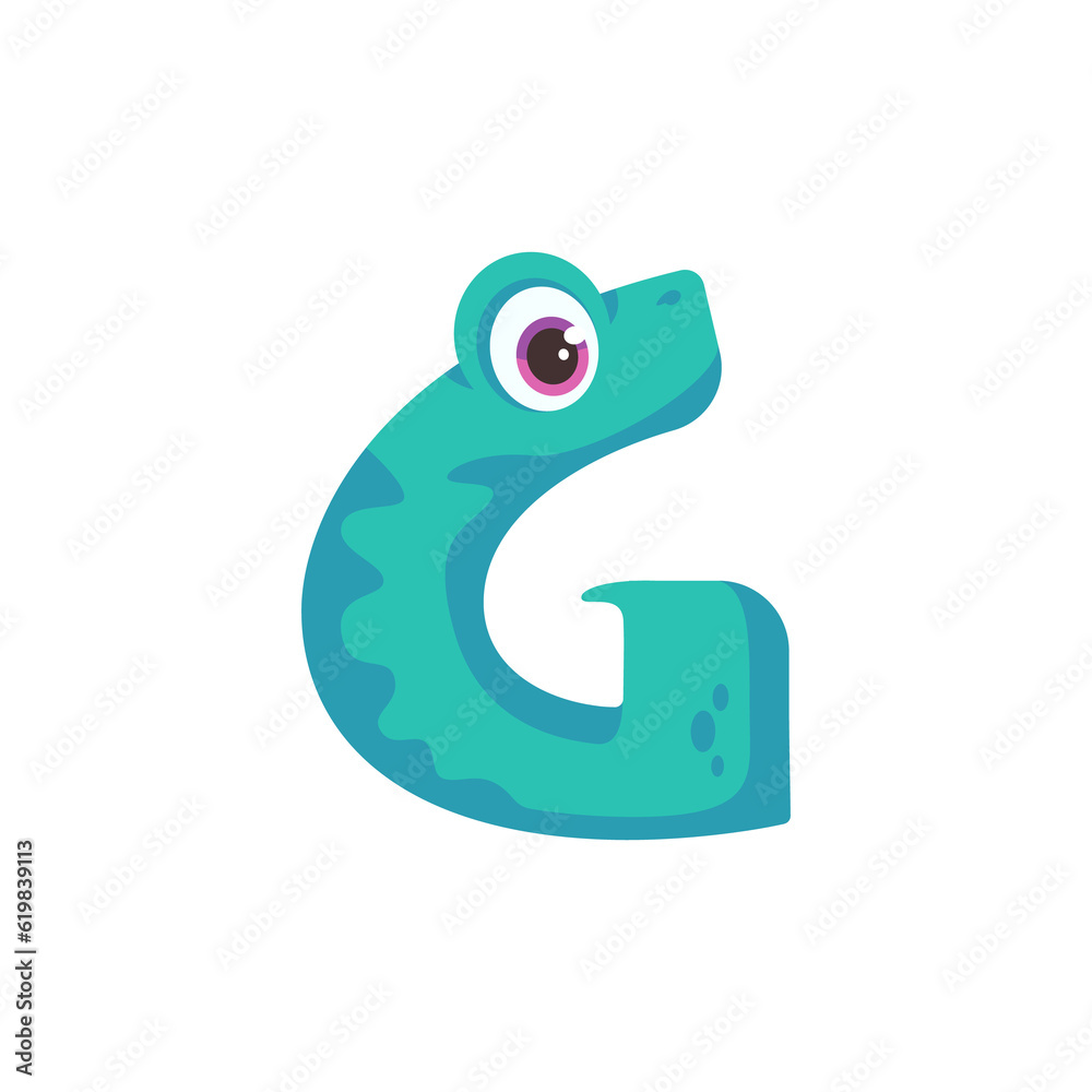 Fototapeta premium Dinosaur Alphabet and Numbers Illustration for nursery boys birthday party