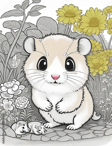 Hamster, Cute hamster, Cute pet, Pet, Annimals, Generative AI photo