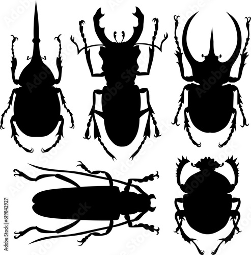 Insect Silhouette vector icon illustration 