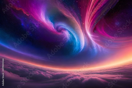 most beautiful spcae, galaxy, milky way wallpaper Generative Ai