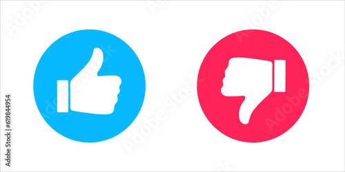Tablou canvas Thumb up or down icon