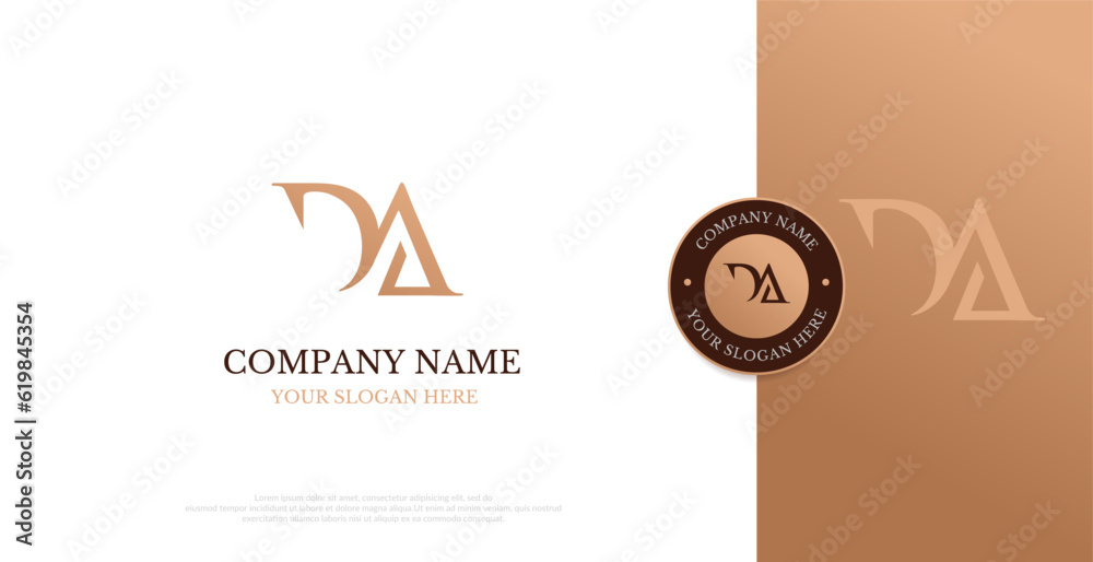 Initial DA Logo Design Vector 