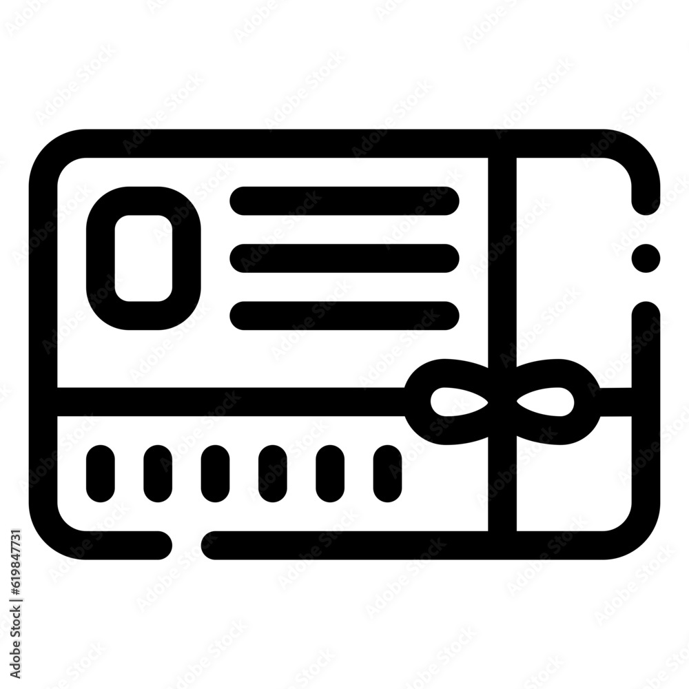 Gift Card Icon. Digital marketing concept. Outline icon Gift Card Icon. Digital marketing concept. Outline icon
