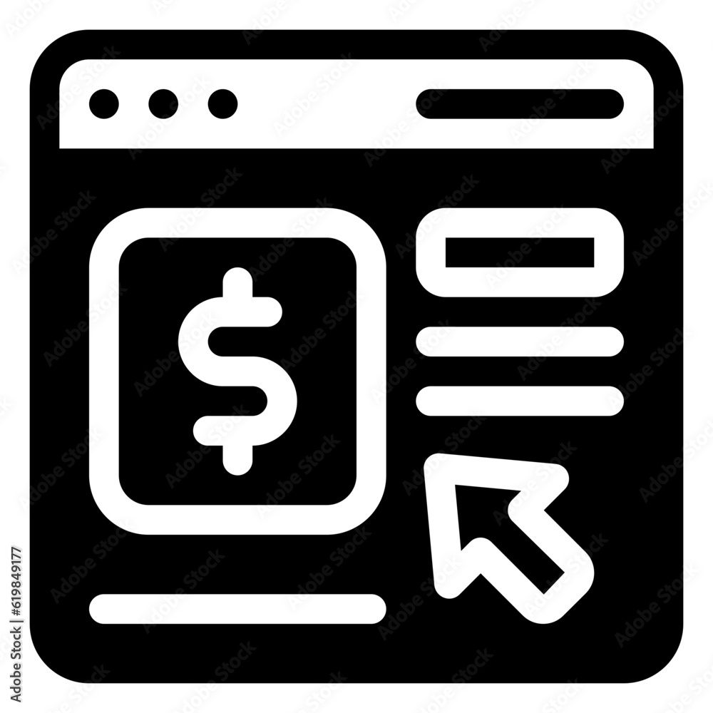 Pay Per Click Icon. Digital marketing concept. Outline icon Pay Per Click Icon. Digital marketing concept. Outline icon
