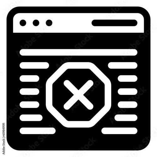 Ad Blocker Icon. Digital marketing concept. Outline icon