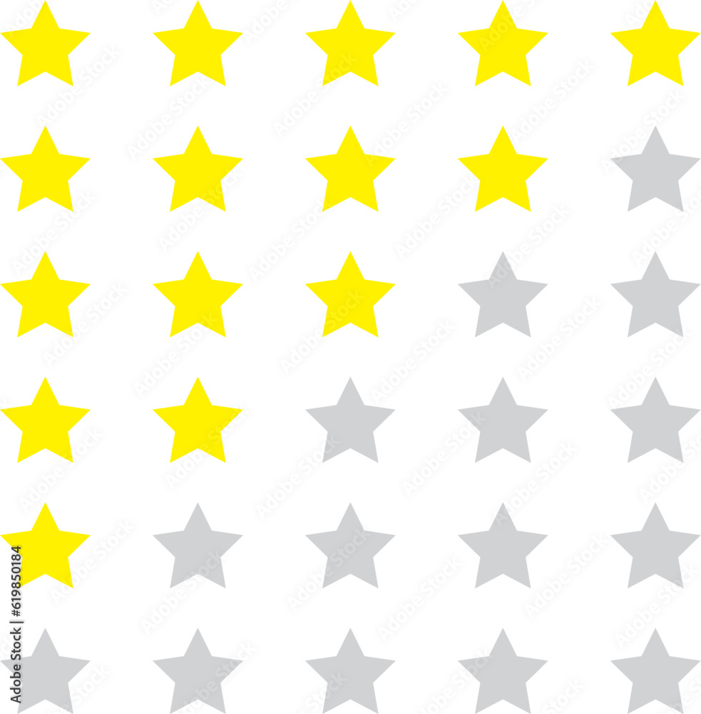 set of stars rating. Star rating for service. Five star rating icon. set of stars rating. Star rating for service. Five star rating icon.