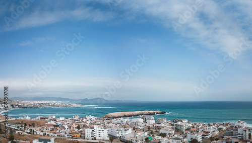 Punta hermosa, famous peruvian beach located south Lima. Aerial photography.