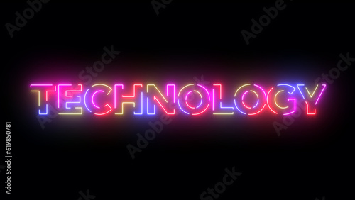 Technology text. Laser vintage effect. Retrò style.