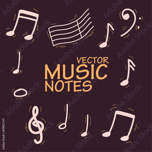 Vector music notes