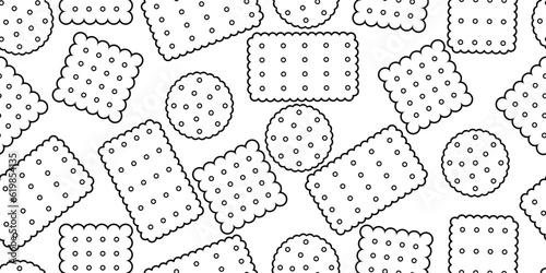 black white biscuit seamless pattern