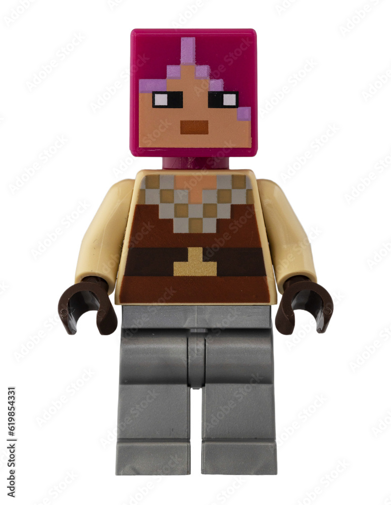 Obraz premium Dortmund - Deutschland 4. Juli 2023 Lego Minifigure Minecraft Jägerin