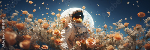 Astronaut in aField of Flowers