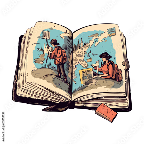 adventure and exploration book with people
