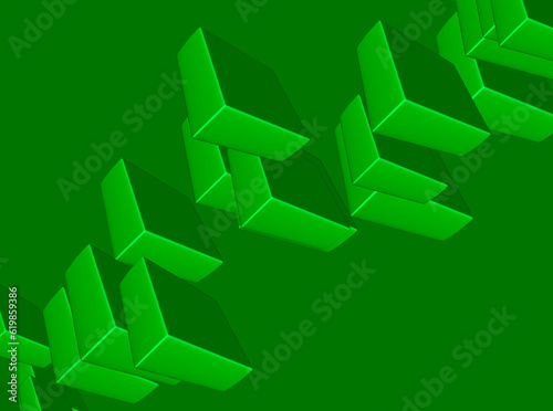 Tło zielone kształty abstrakcja