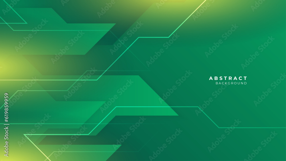 Grren color geomerict pattern on banner with shadow. Abstract yellow geometric background with copy space. Grren color geomerict pattern on banner with shadow. Abstract yellow geometric background with copy space.