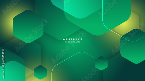 Modern vector green abstract geometric background