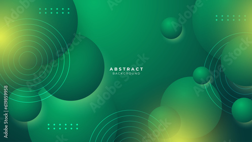 Abstract green and yellow geometric background with copy space.