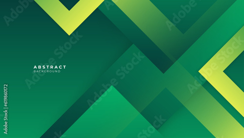 Vector abtract geometric background in green and yellow gradient color
