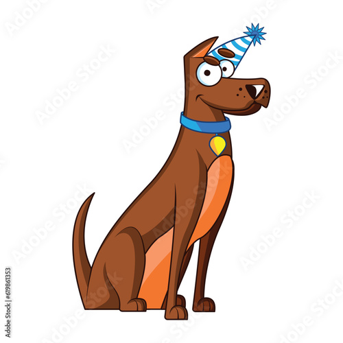 Vector Cartoon Great Danes Character isolated illustration