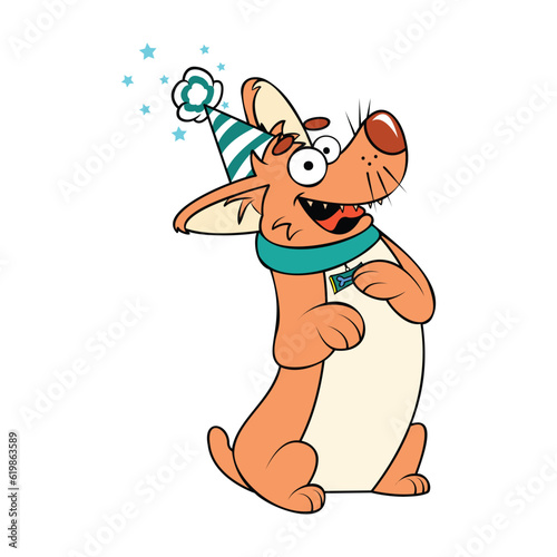 Vector Cartoon welsh corgi dog Character isolated illustration