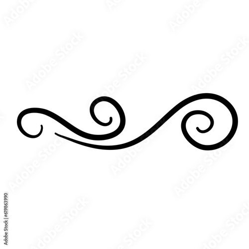 Swirl stroke ornament. Ornamental curls, swirls dividers and filigree ornaments vector illustration set Swirl stroke ornament. Ornamental curls, swirls dividers and filigree ornament vector illustrati