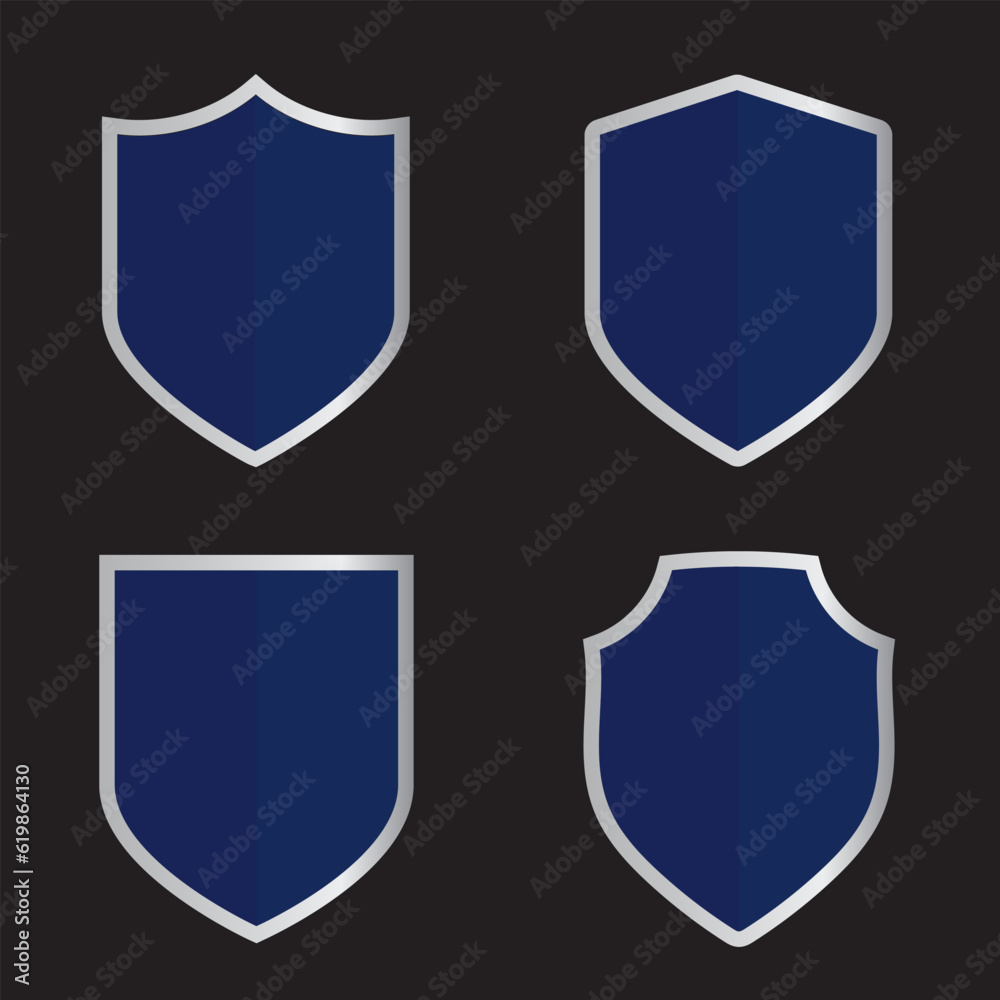 Gradient Border Shield, Protect shield on black background Gradient Border Shield, Protect shield on black background