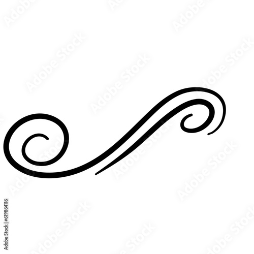 Swirl stroke ornament. Ornamental curls, swirls dividers and filigree ornaments vector illustration set Swirl stroke ornament. Ornamental curls, swirls dividers and filigree ornament vector illustrati