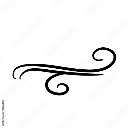 Swirl stroke ornament. Ornamental curls, swirls dividers and filigree ornaments vector illustration set Swirl stroke ornament. Ornamental curls, swirls dividers and filigree ornament vector illustrati