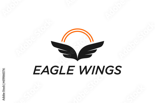 Eagle wings logo design icon symbol bird fly