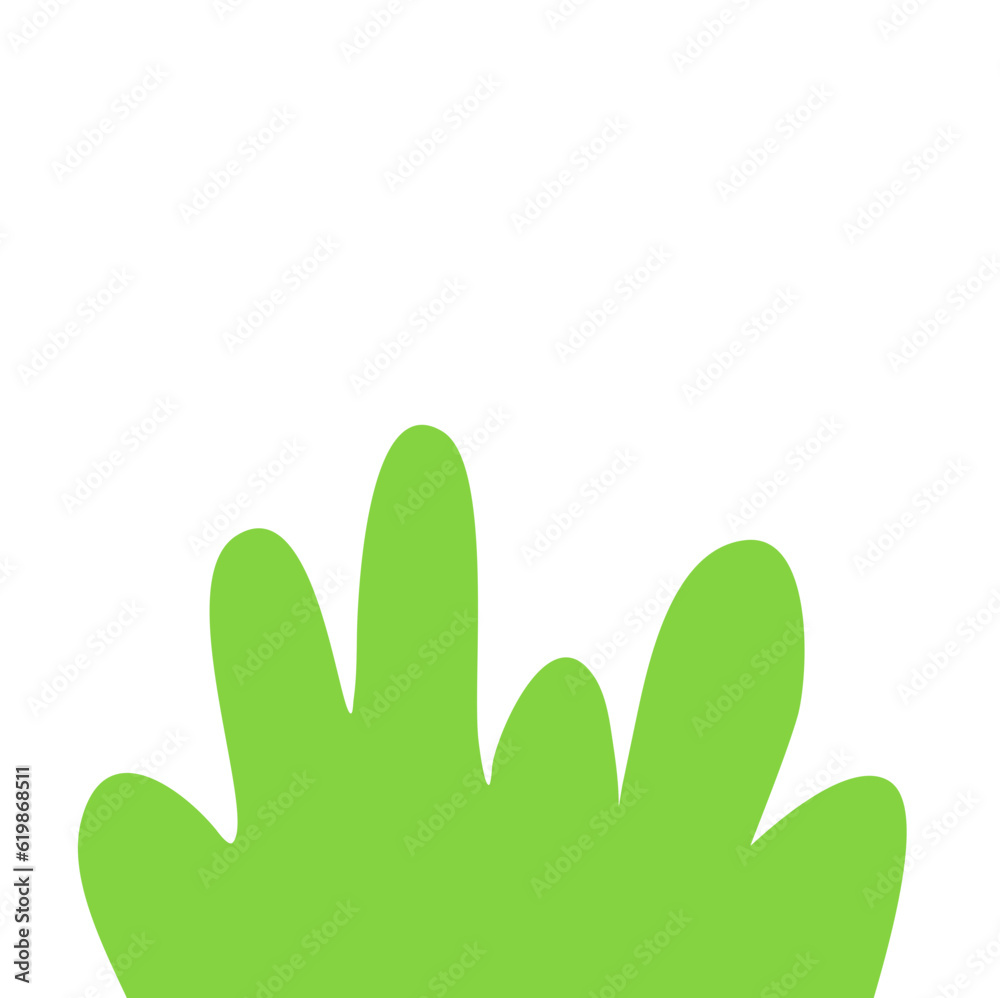 Abstract Cartoon Bushes Grass Abstract Cartoon Bushes Grass