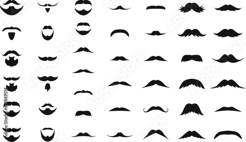moustache set vector