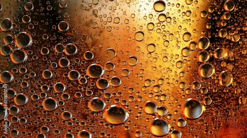 Photo beer glass condensation texture background cold.Generative AI