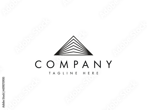 minimal pyramid logo design