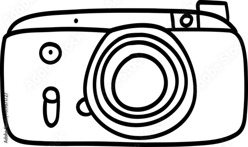 Doodle retro photocamera