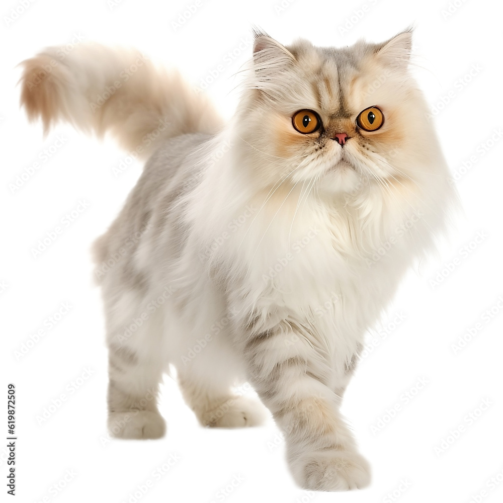 persian cat isolated on transparent background