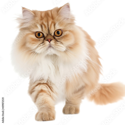 persian cat isolated on transparent background